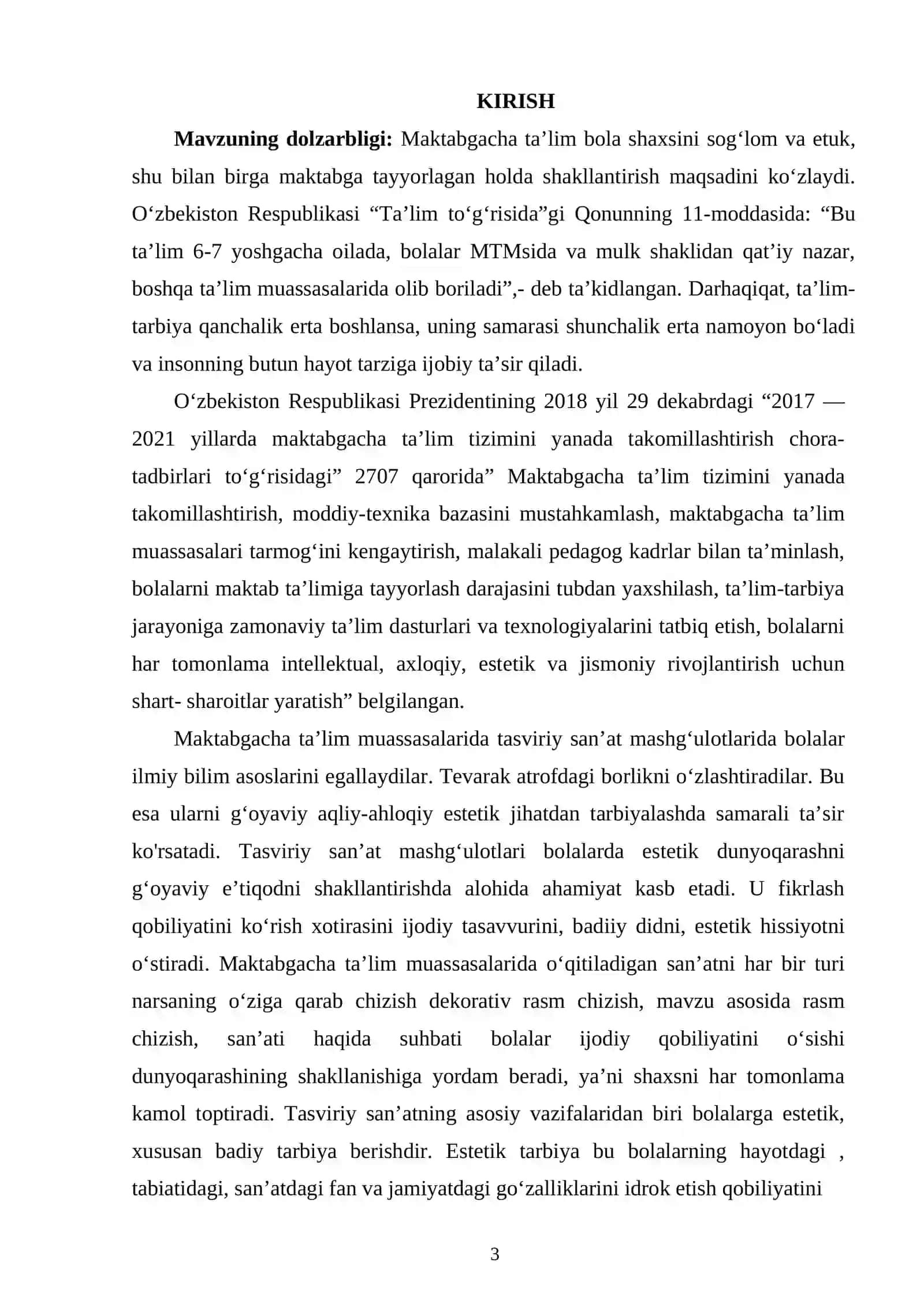 Tasviriy faoliyat mashg‘ulotlarini loyihalashtirish 2