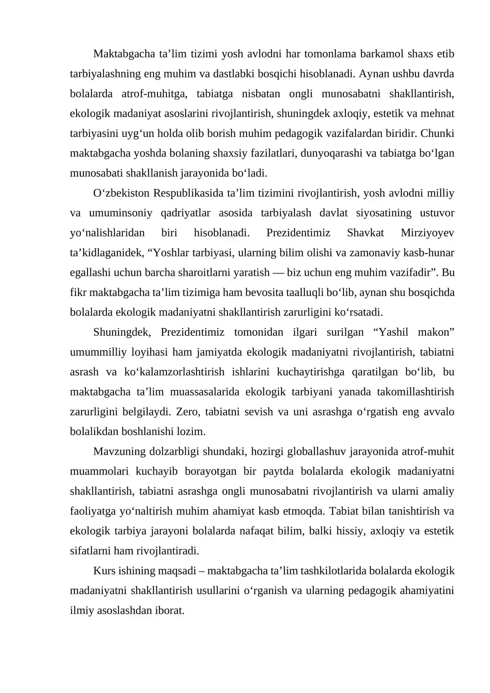 Maktabgacha yoshdagi bolalarda ekologik madaniyatni shakllantirish usullari 2