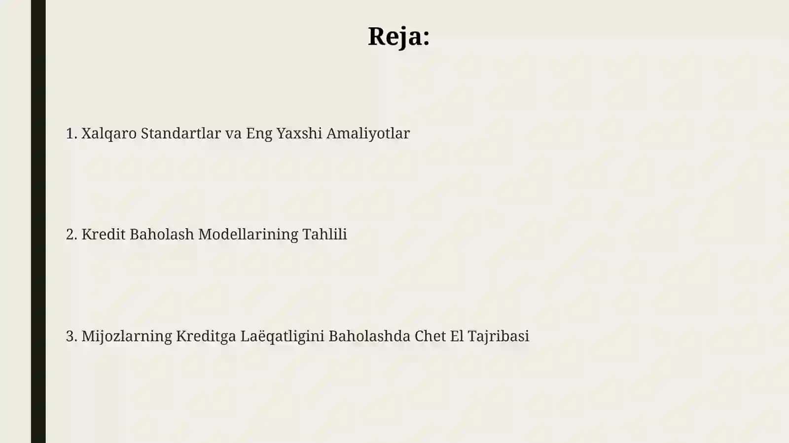 Mijozlar kreditga layoqatligini baholash xorij tajribasi 2