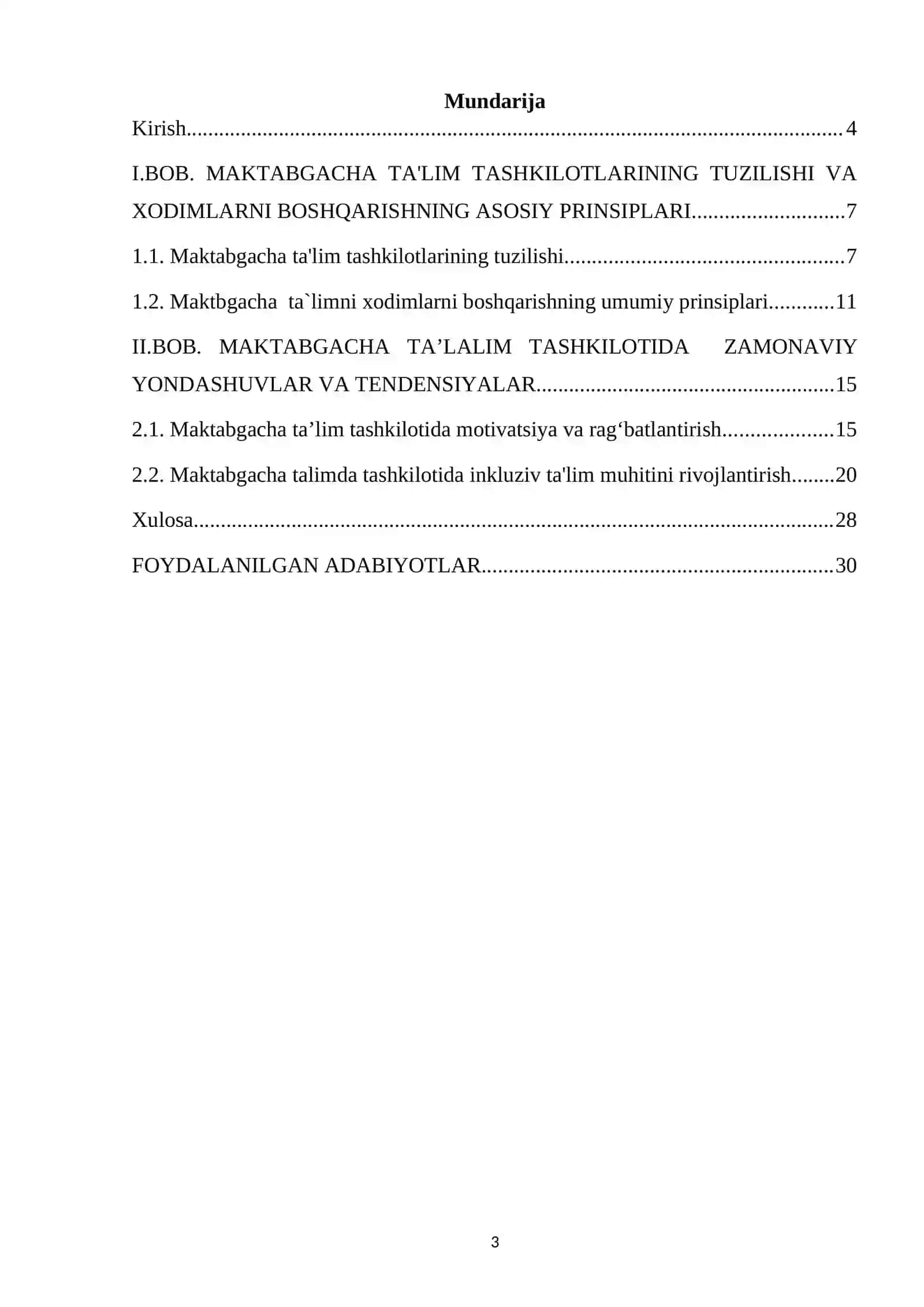"Maktabgacha ta’limda boshqaruv va menejment" 2