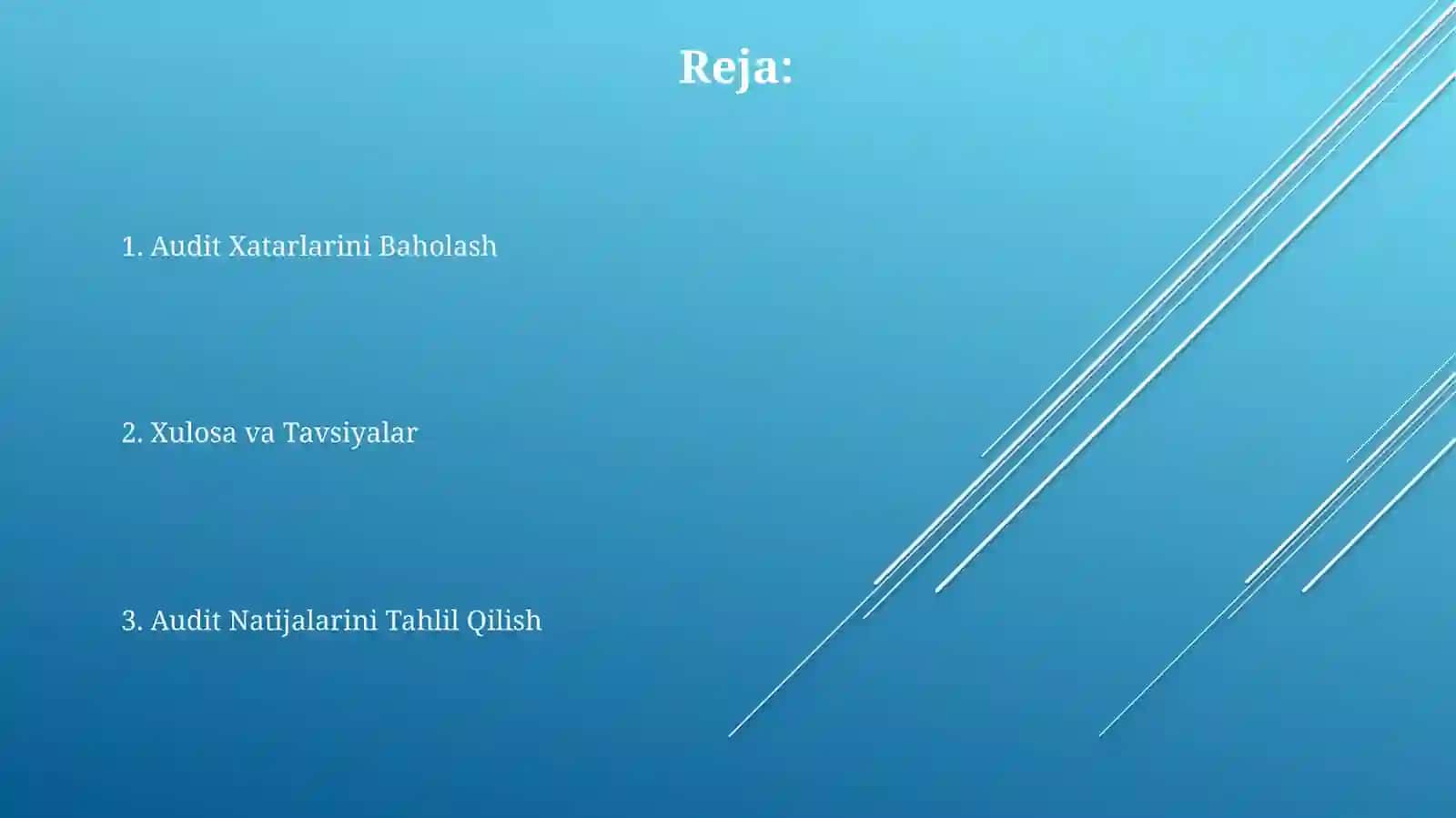Auditorlik tekshiruvi risklarini baholash 2