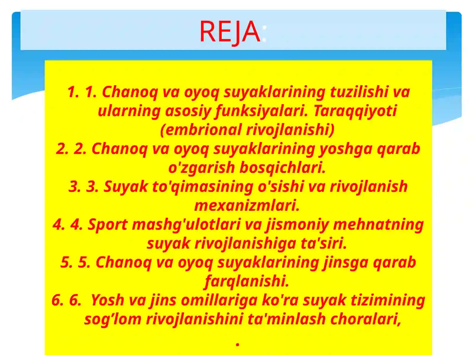 Chanoq va oyoq suyaklarining yoshga qarabo'zgarishi 2