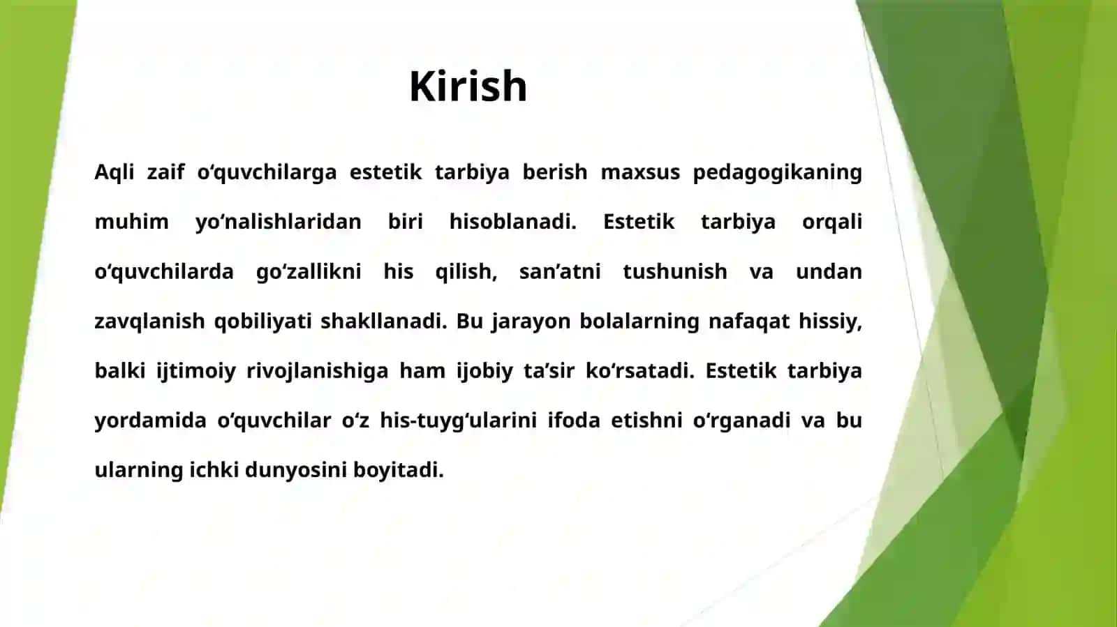 Aqlizaifo’quvchilarga estetik tarbiya berish 2