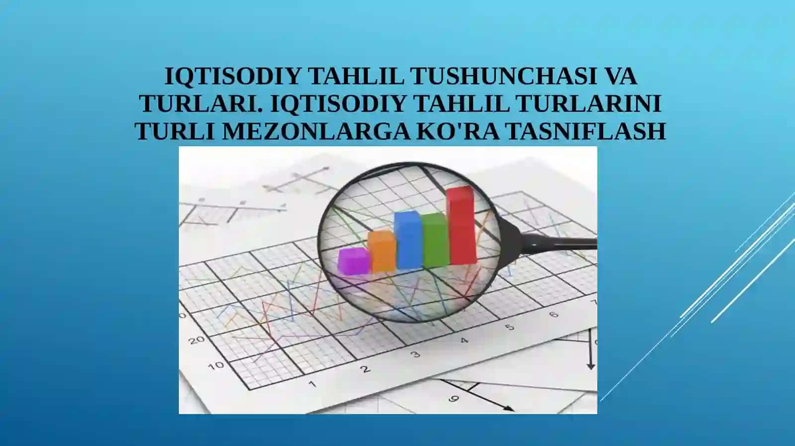 Iqtisodiy tahlil fanidantayyorgachay 2