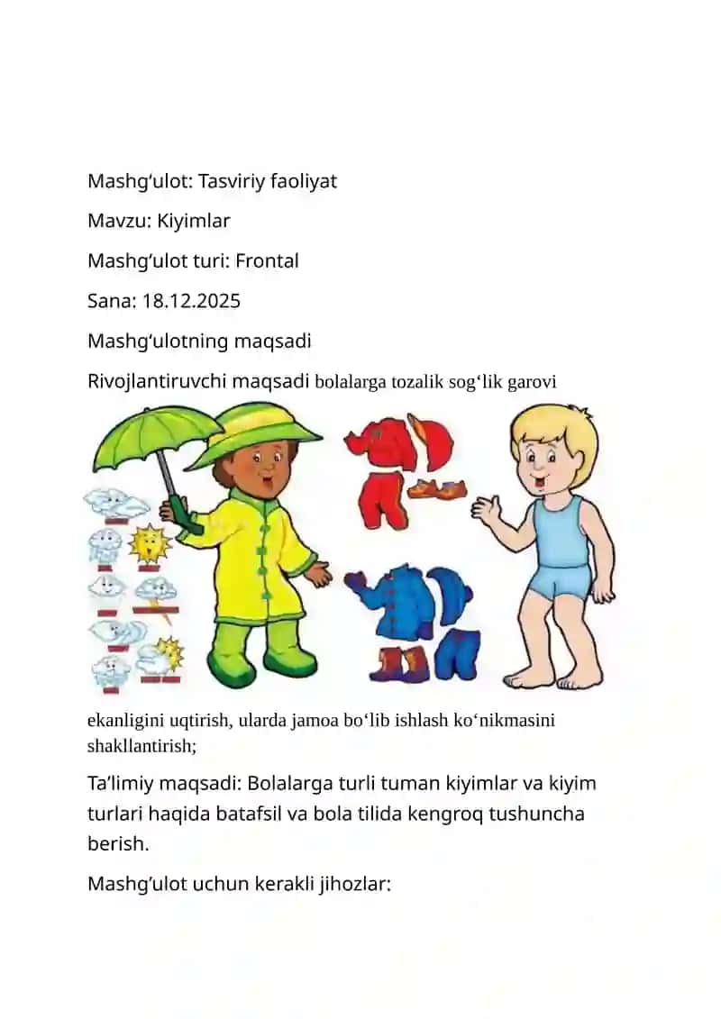 “Mavsumiy kiyimlar” 2