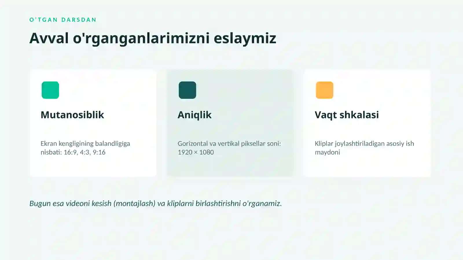 Videoklipni montaj qilish 2