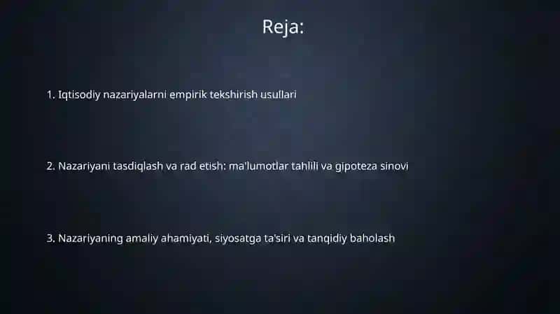 Iqtisodiy nazariya sinovlari 2