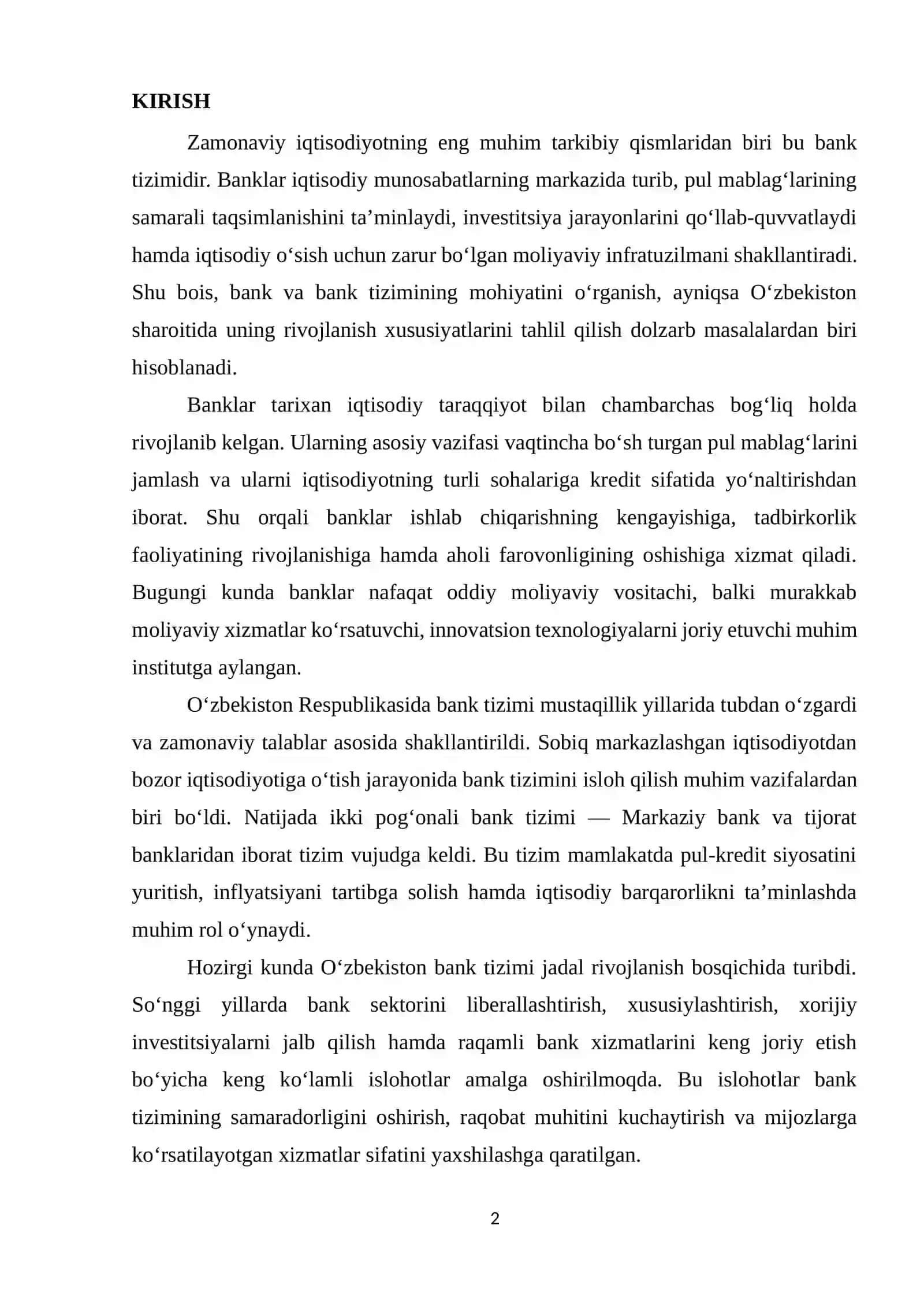 Bank va O'zbekistonning bank tizimi 2