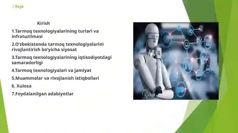 O'ZBEKISTONDA TARMOQ TEXNOLOGIYALARINI RIVOJLANISHI VA IQTISODIYOTDAGI SAMARADORLIGI 2