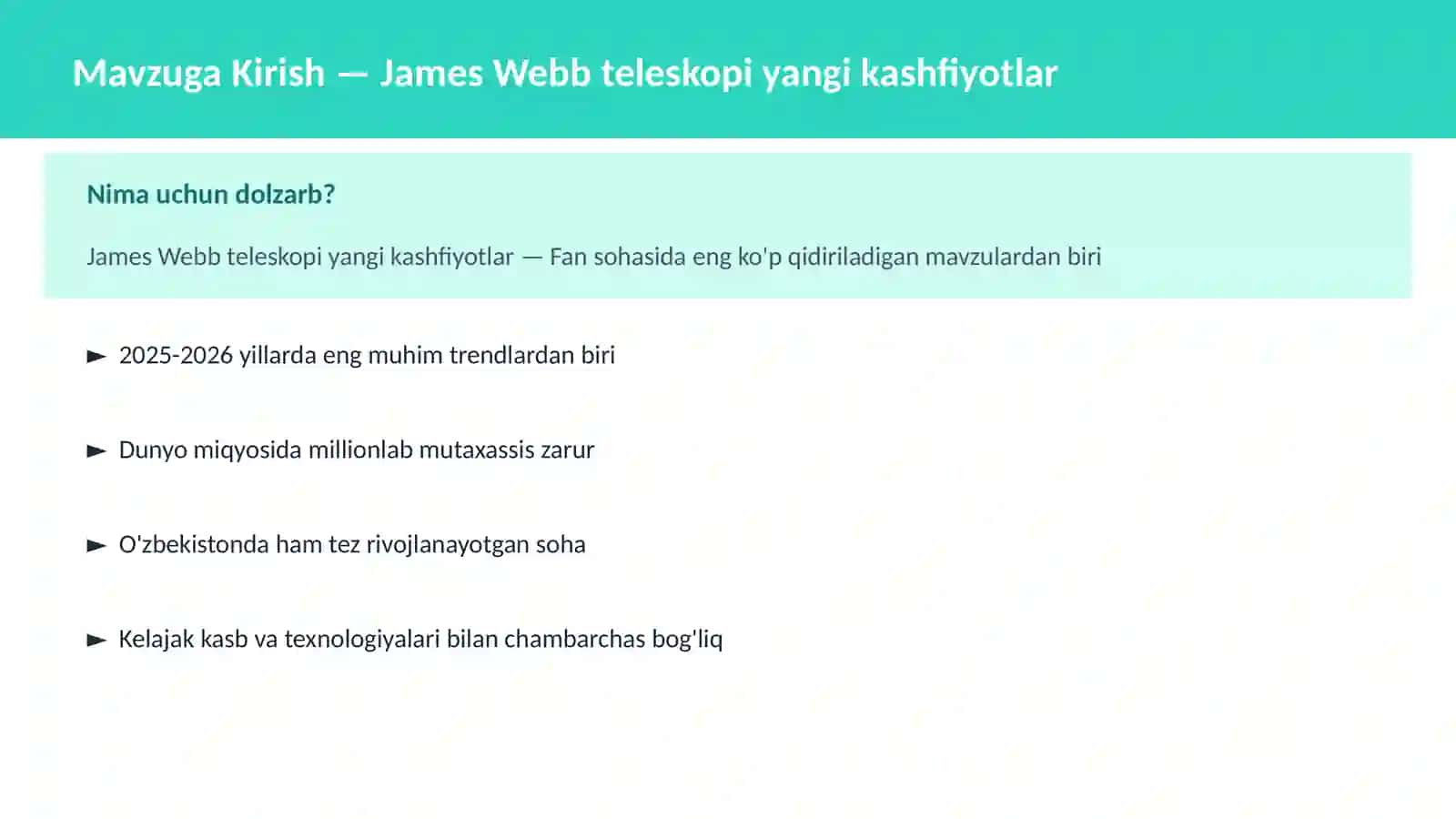 James Webb teleskopi yangi kashfiyotlar 2