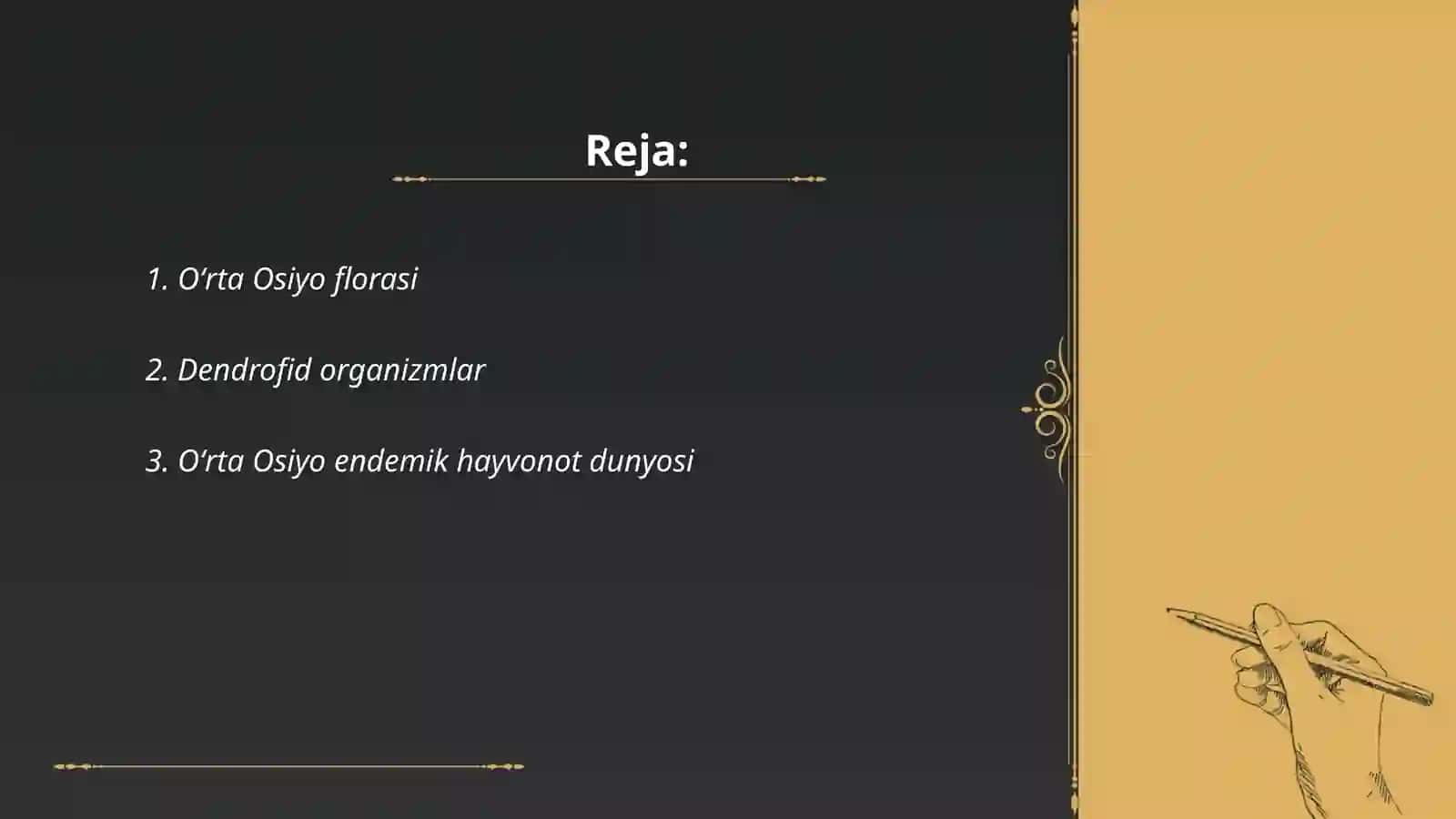 Oʻrta Osiyo endemik organizimlar 2