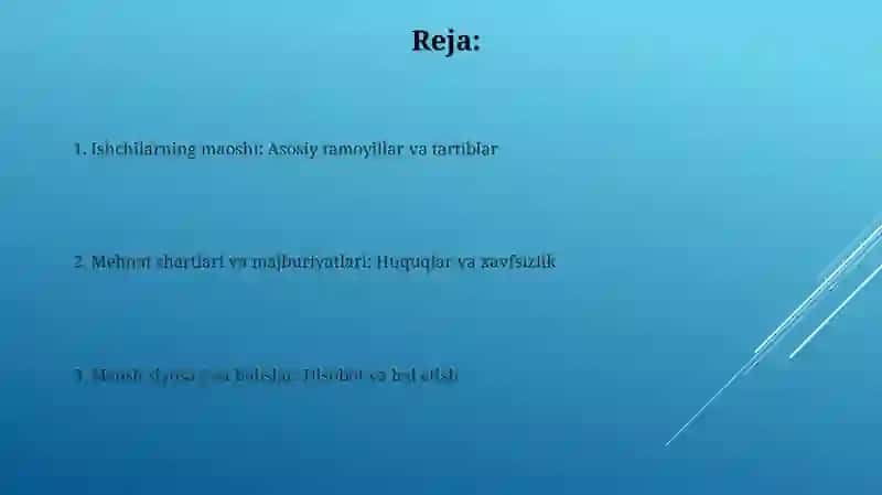 Ishchilarning maoshi: Asosiy tamoyillar va tartiblar 2