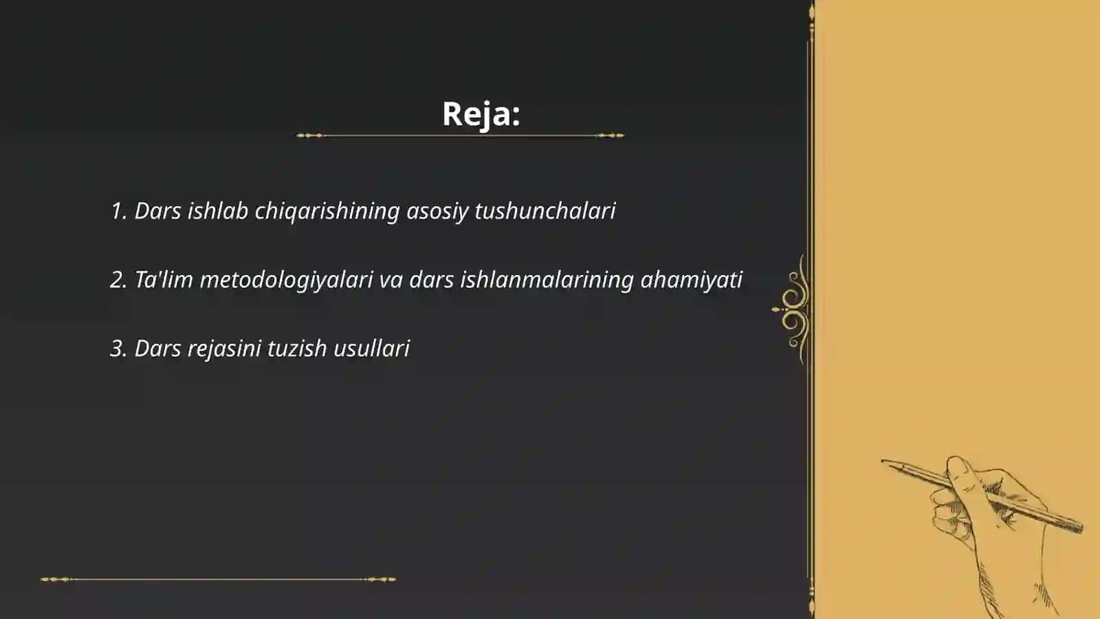 Dars Ishlab Chiqarishining Asosiy Tushunchalari 2