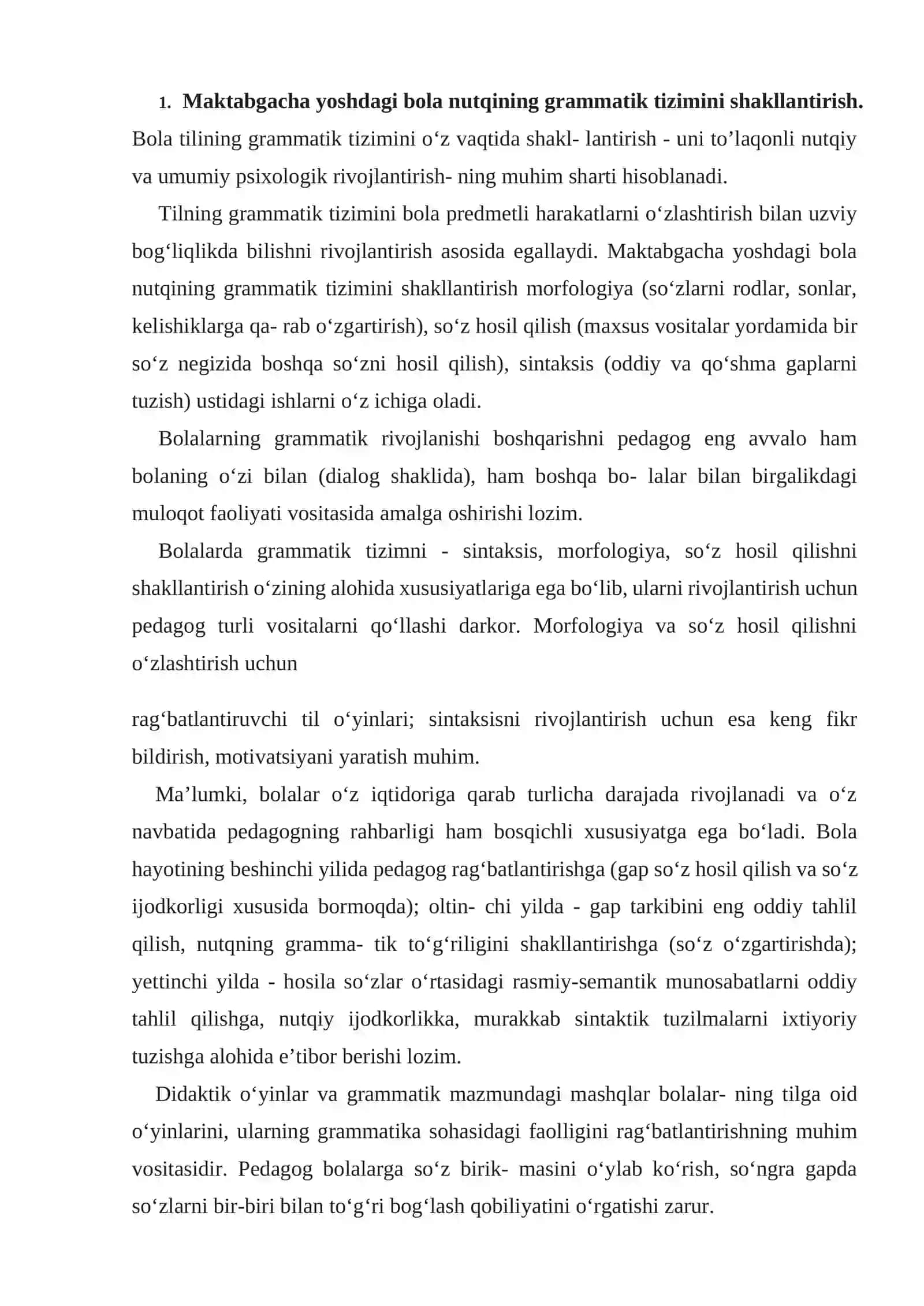 Maktabgacha yoshdagi bola nutqining grammatik tizimini shakllantirish 2