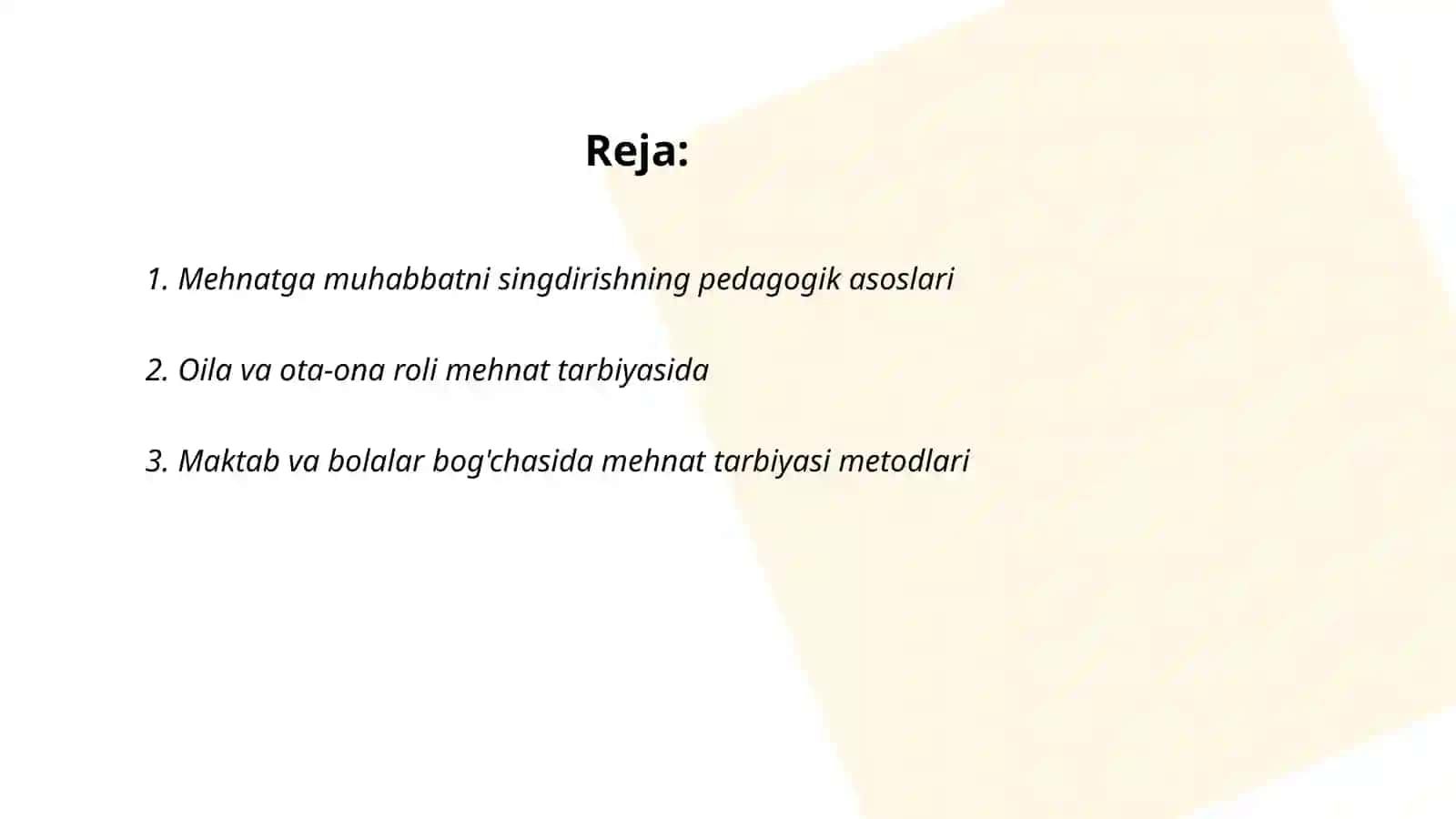 Mehnatga muhabbatni singdirishning pedagogik asoslari 2