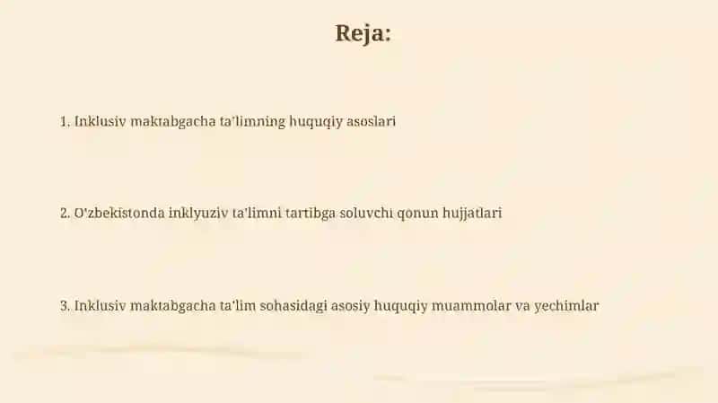 Inklyuziv maktabgacha taʼlimning huquqiy asoslari 2