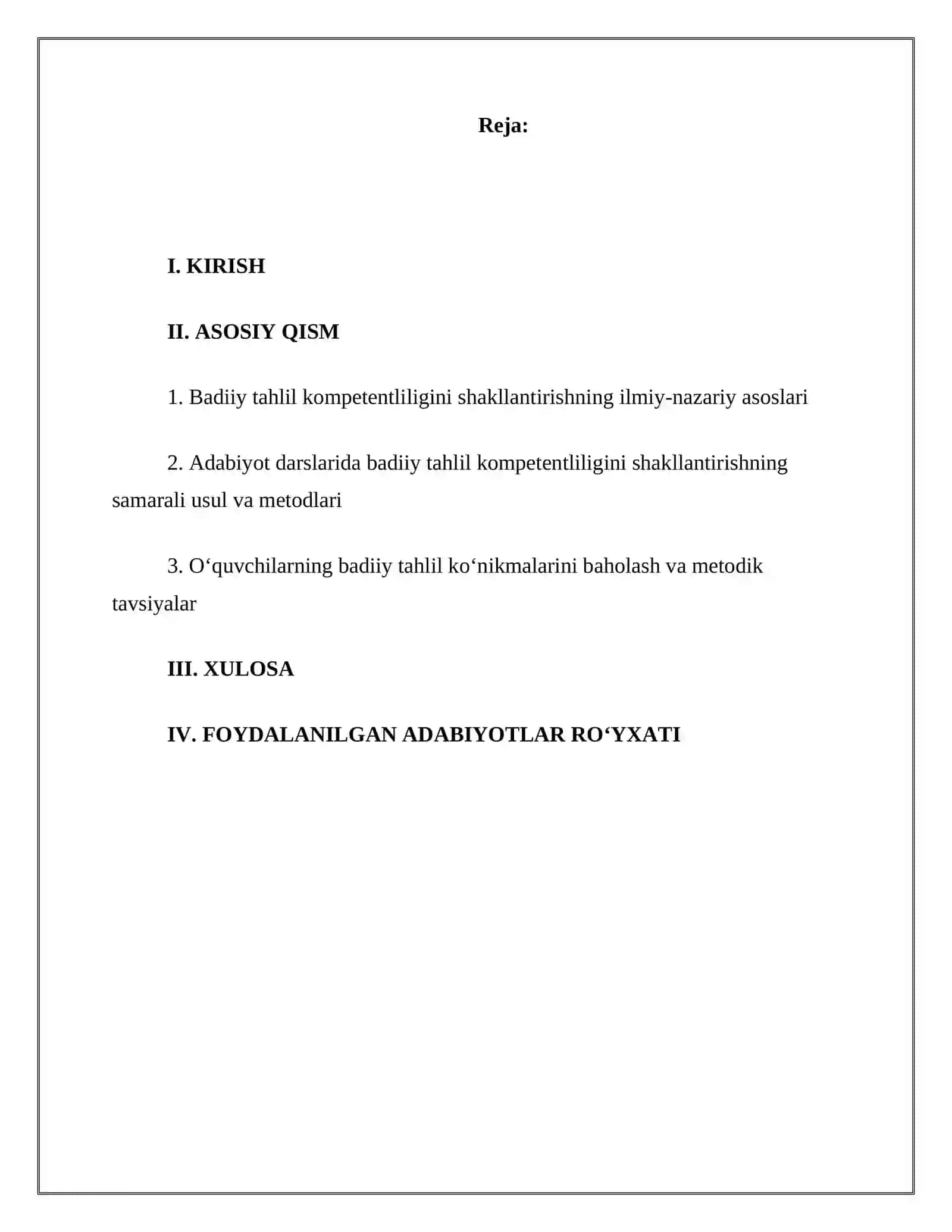 O‘zbek adabiyotini o’qitish metodikasi 2