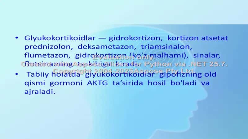Glyukokortikoidlarni nojo`yi ta`sirlari 2