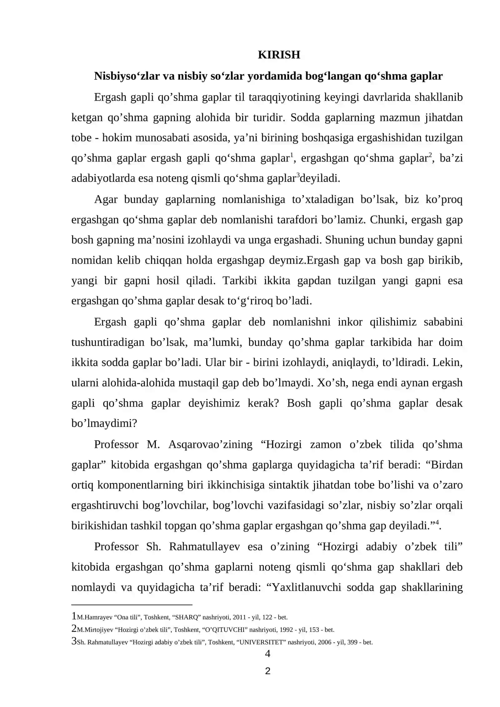 BADIIY MATNDA NISBIY SO'ZLAR VOSITASI BOG'LANGAN QO'SHMA GAPLAR 2