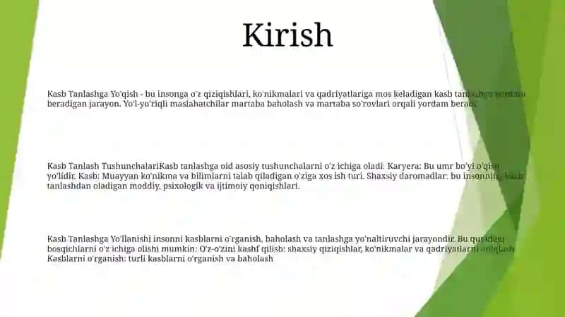 Kasb Tanlashga Yo'Naltirish Va Kasb Tanlash Tushunchalarining Mazmuni 2