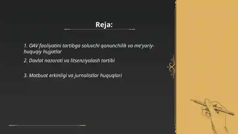 Oʻzbekiston Respublikasida ommaviy axborot vositalarining faoliyati 2