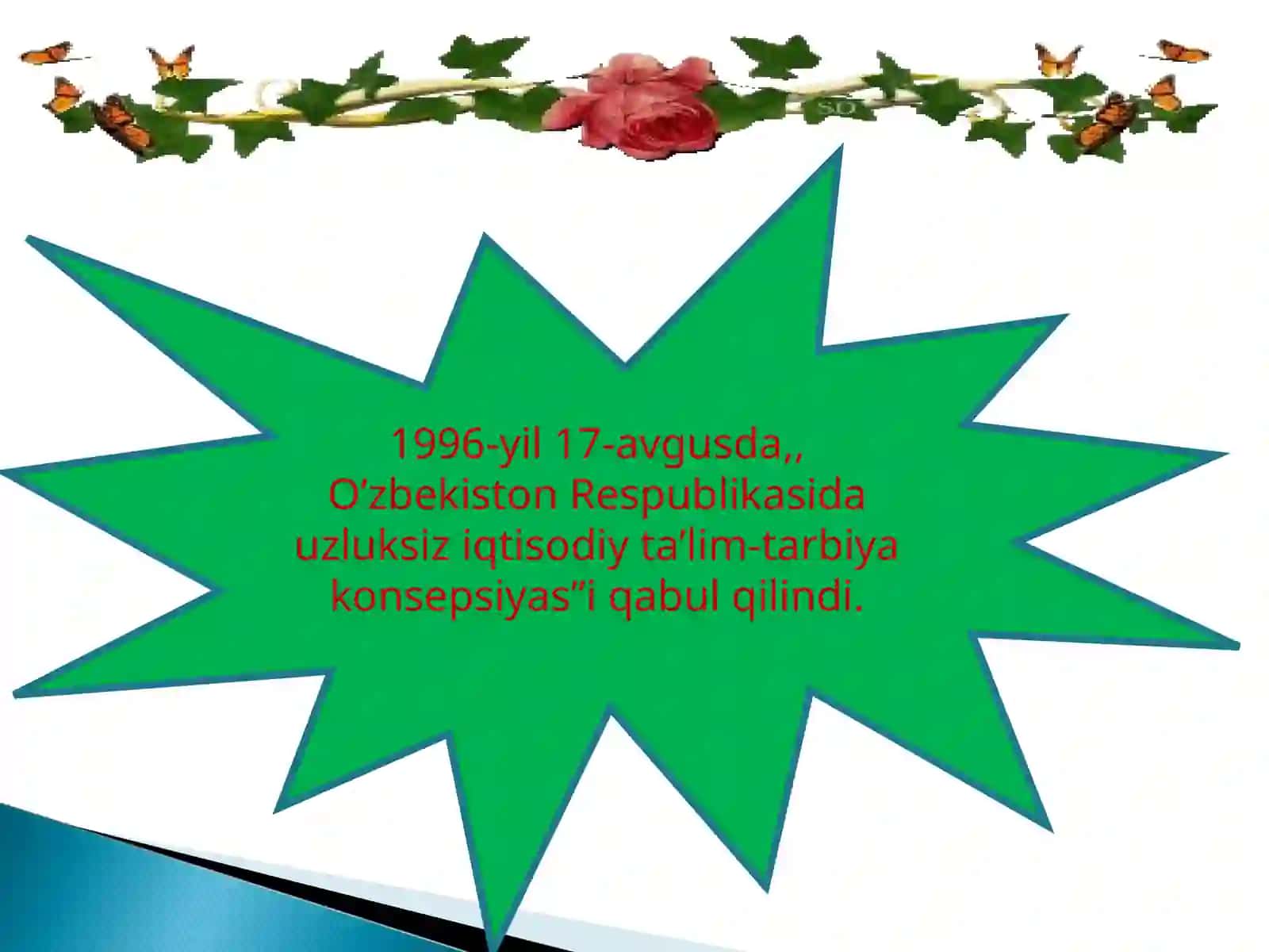 O’zbekiston Respublikasida uzluksiz iqtisodiy ta’lim-tarbiya konsepsiyasi 2