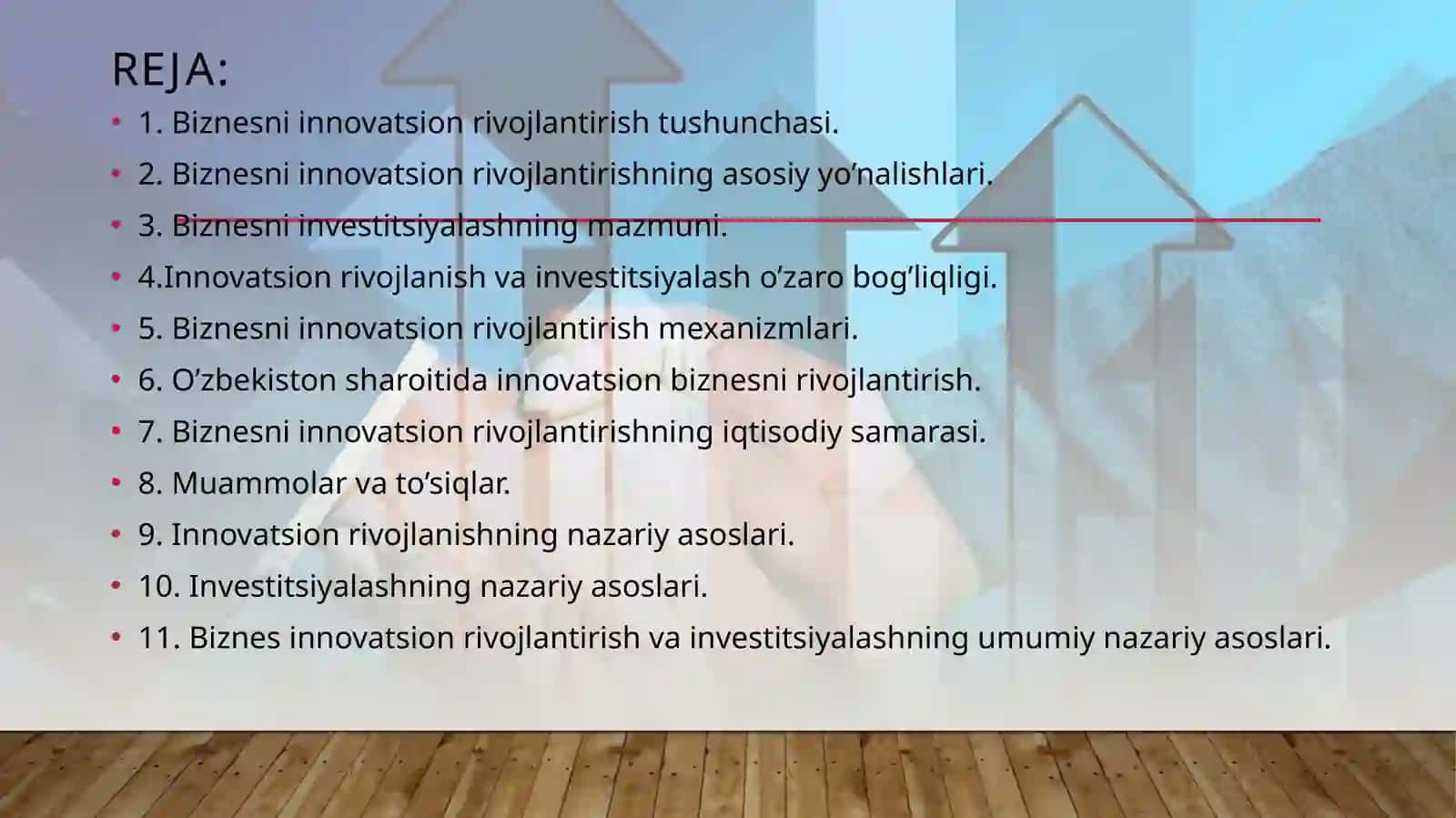 BIZNESNI INNOVATSION RIVOJLANTIRISHVA INVESTITSIYALASHNING NAZARIY ASOSLARI 2