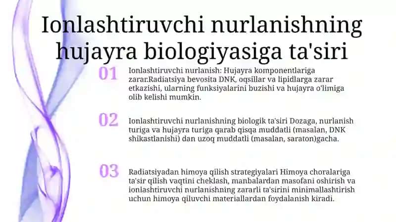 Ion Nurlarining Hujayraga Tasiri 2