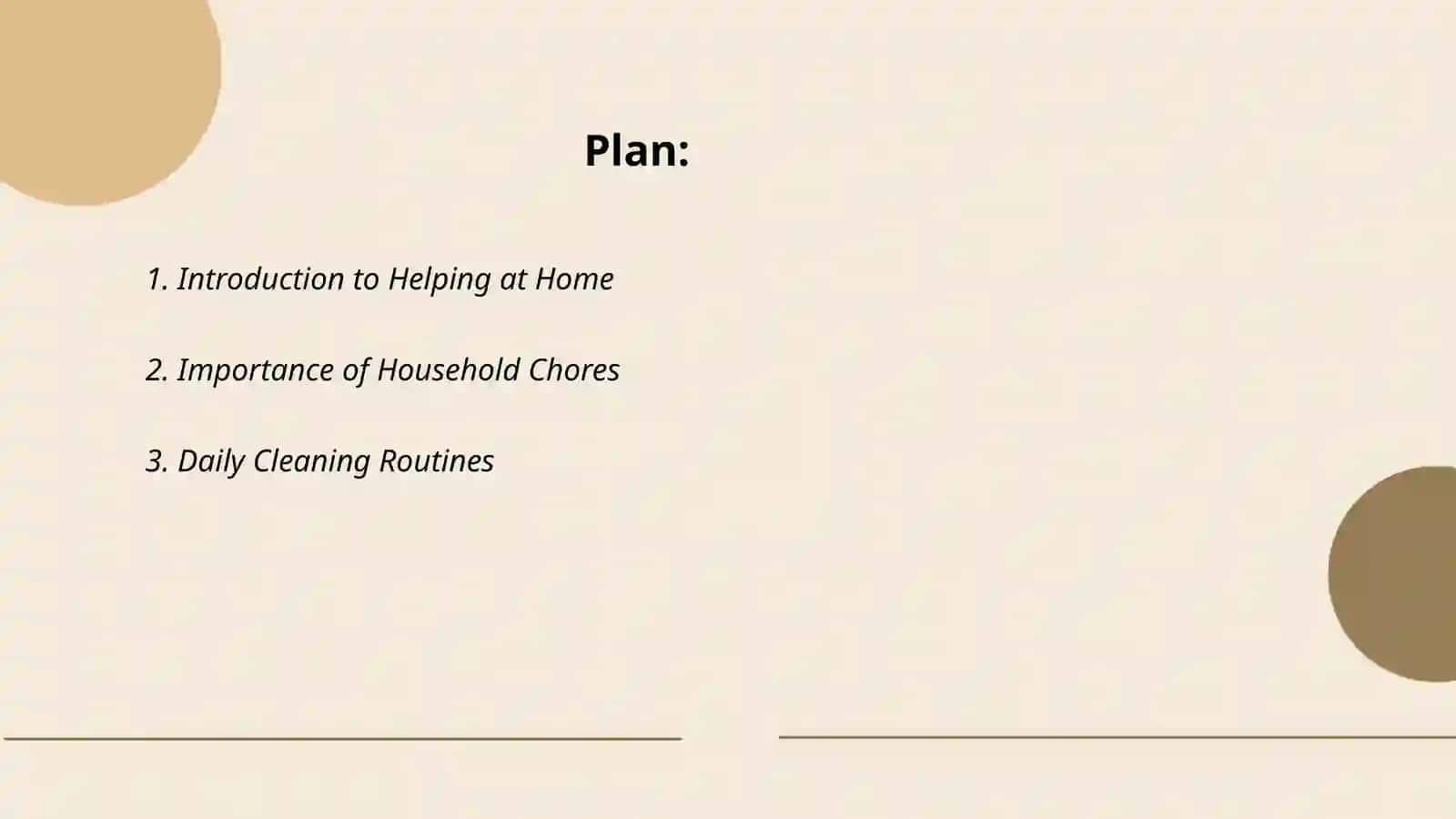 Lesson plan for helping at home 2