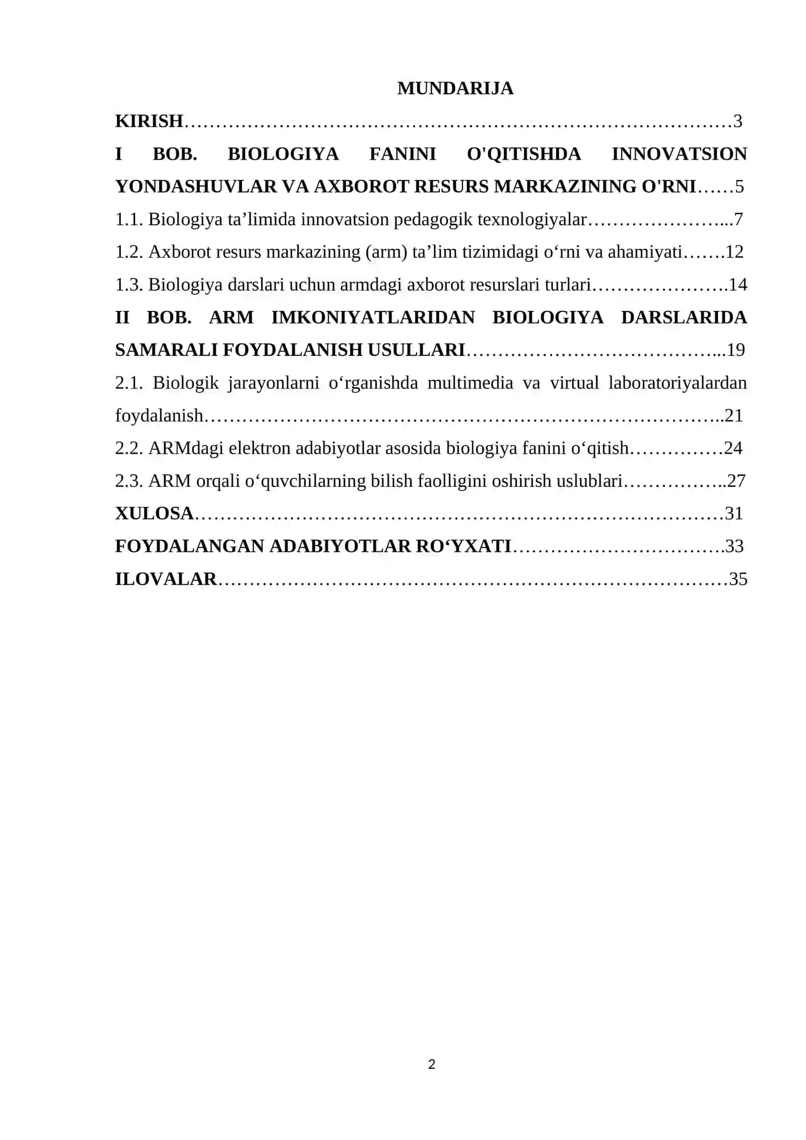ARM IMKONIYATLARIDAN BIOLOGIYA DARSLARIDA SAMARALI FOYDALANISH USULLARI 2