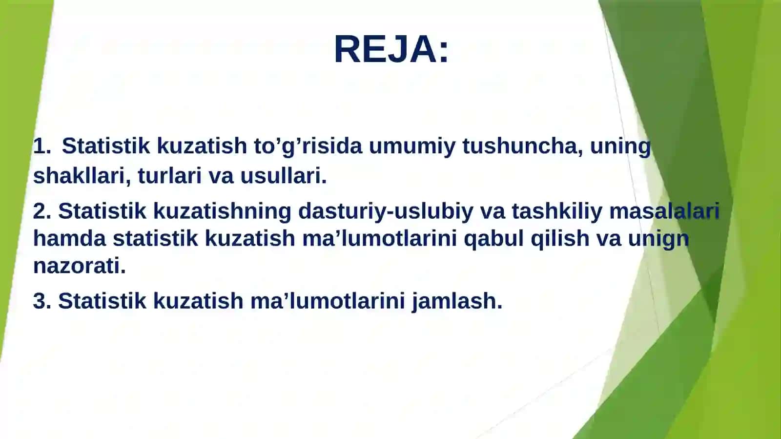 Statistik kuzatish uslubiyoti 2