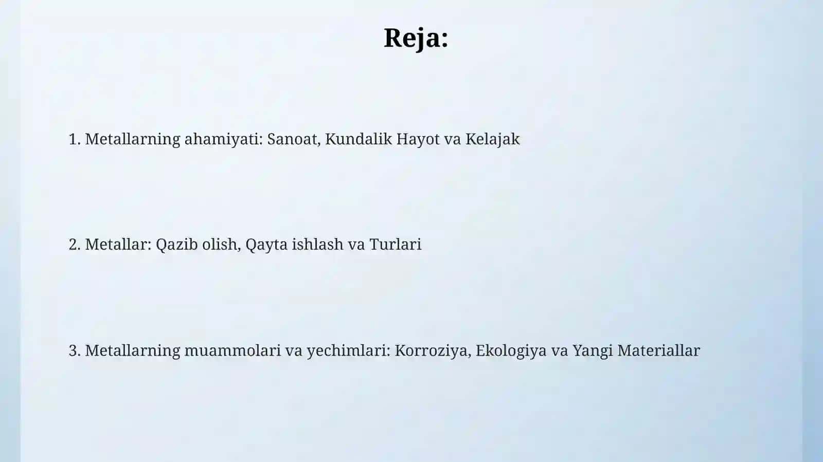 Metallarning ahamiyati: Sanoat, Kundalik Hayot va Kelajak 2