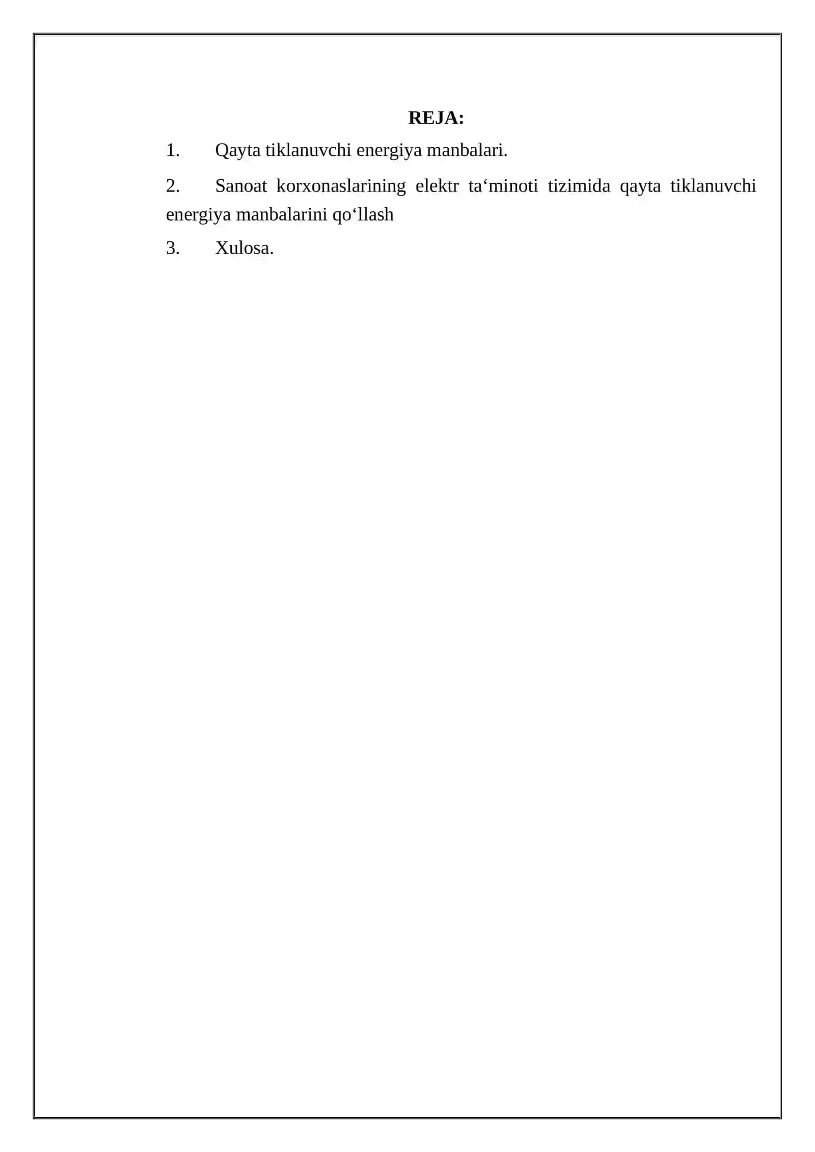 KONCHILIK KORXONASLARINING ELEKTR TA’MINOTI TIZIMIDA QAYTA TIKLANUVCHI ENERGIYA MANBALARINI QO’LLASH 2