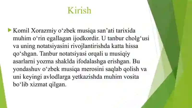 Komil Xorazmiy Tanbur Notatsiyasi 2