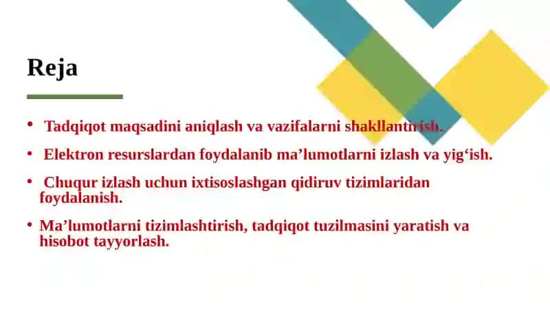 O'quv-ilmiy materiallarni izlash, tizimlashtirish va tahlil qilish 2