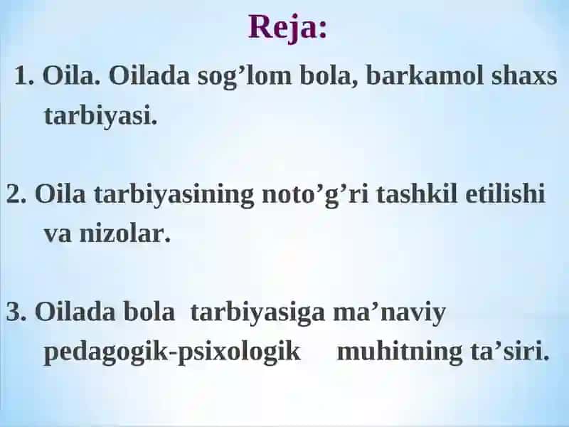 Oila Tarbiyasi 2