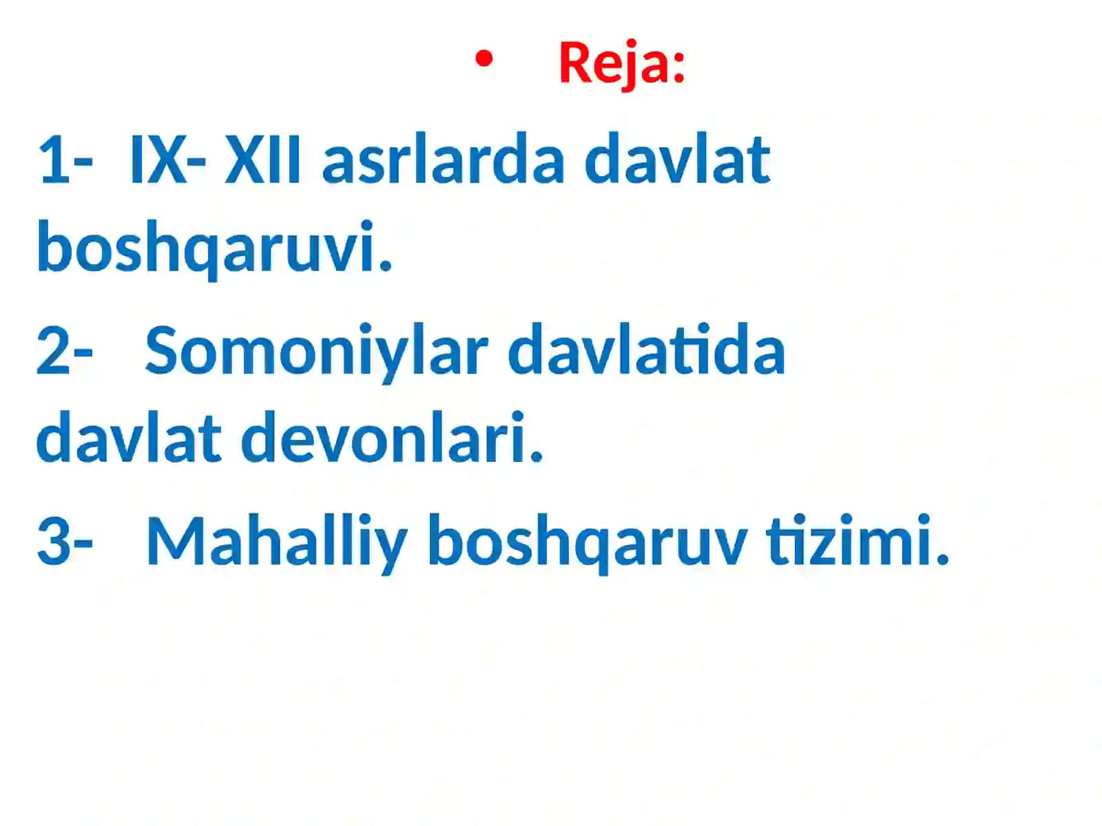 Сомонийлар давлатининг бошқарув шакли 2