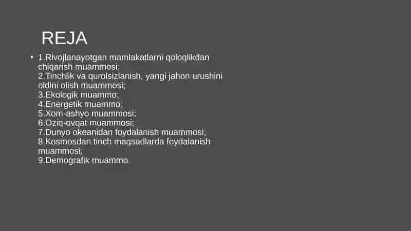 Umumjahon ekologik muammolar. Mintaqaviy ekologik muammolar 2