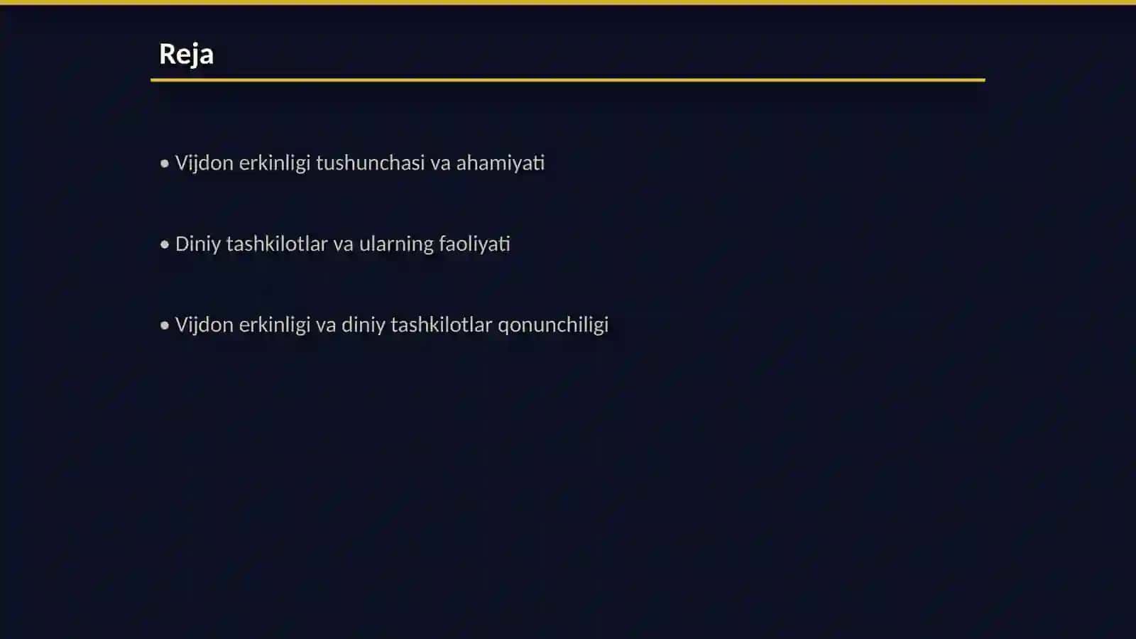 Vijdon erkinligi va diniy tashkilotlar toʻgʻrisidagi qonunning asosiy mohiyati 2