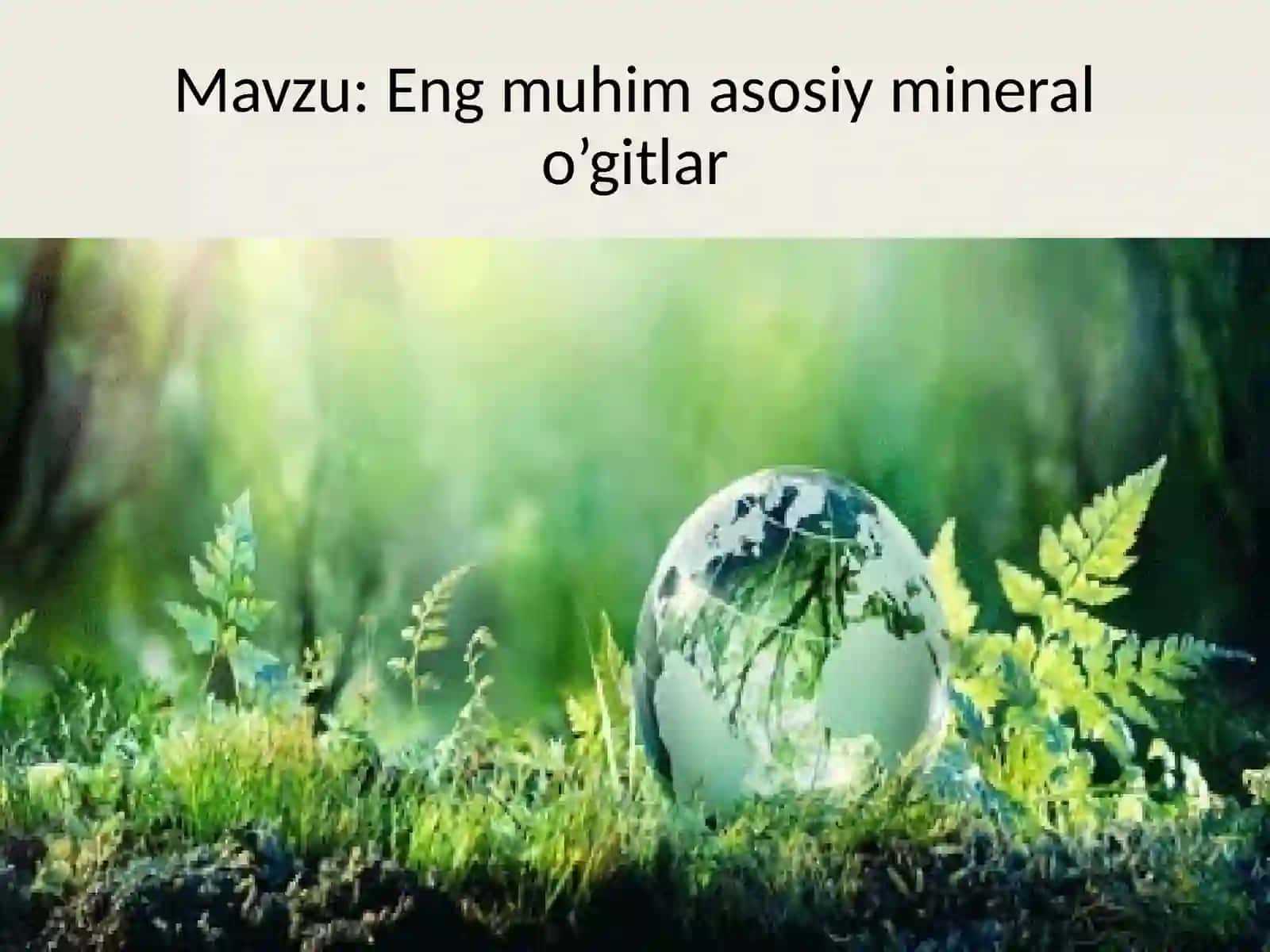 Eng muhim asosiy mineralo'gitlar 2