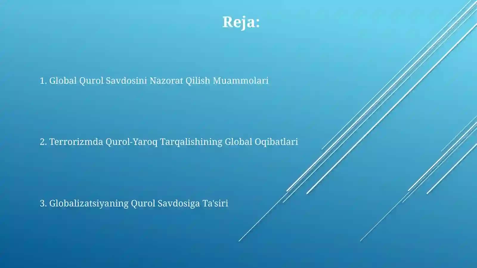 Global Qurol Savdosini Nazorat Qilish Muammolari 2