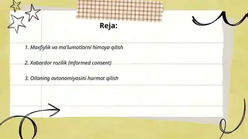 Oila bilan ishlashning axloqiy tamoyillari 2