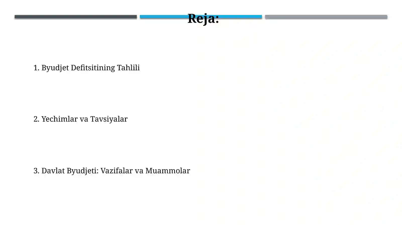 Davlat byudjeti va byudjet taqchilligi:Vazifalari muammolarivatahlil 2