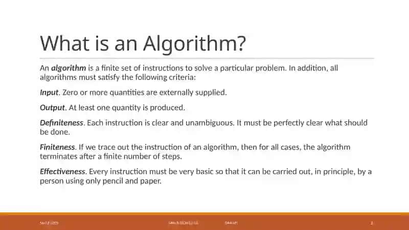 What is an Algorithm? 2