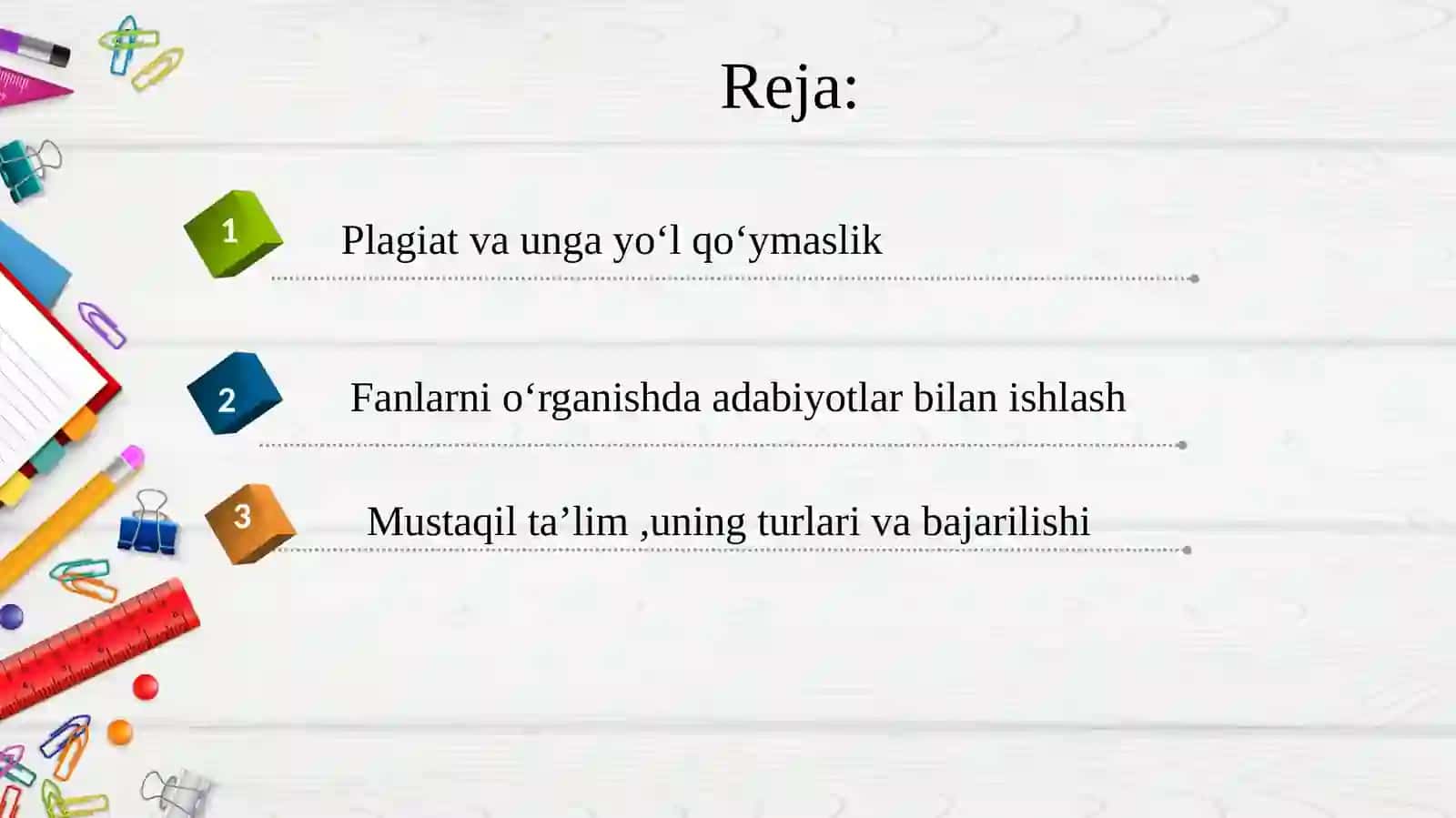 PLAGIAT VA UNGA YO‘L QO‘YMASLIK TALABLARI 2