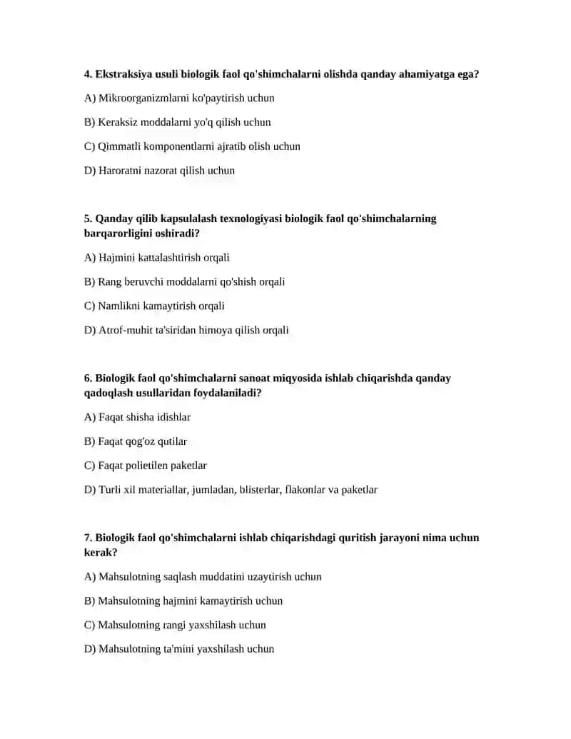 Sanoat miqyosida ishlab chiqariladigan biologik faol qoshimchalar 2