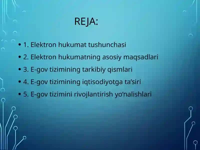 Elektronhukumatning iqtisodiy samaradorligi 2