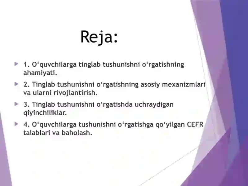 TINGLAB TUSHUNISHNI O’RGATISH TEXNOLOGIYALARI 2