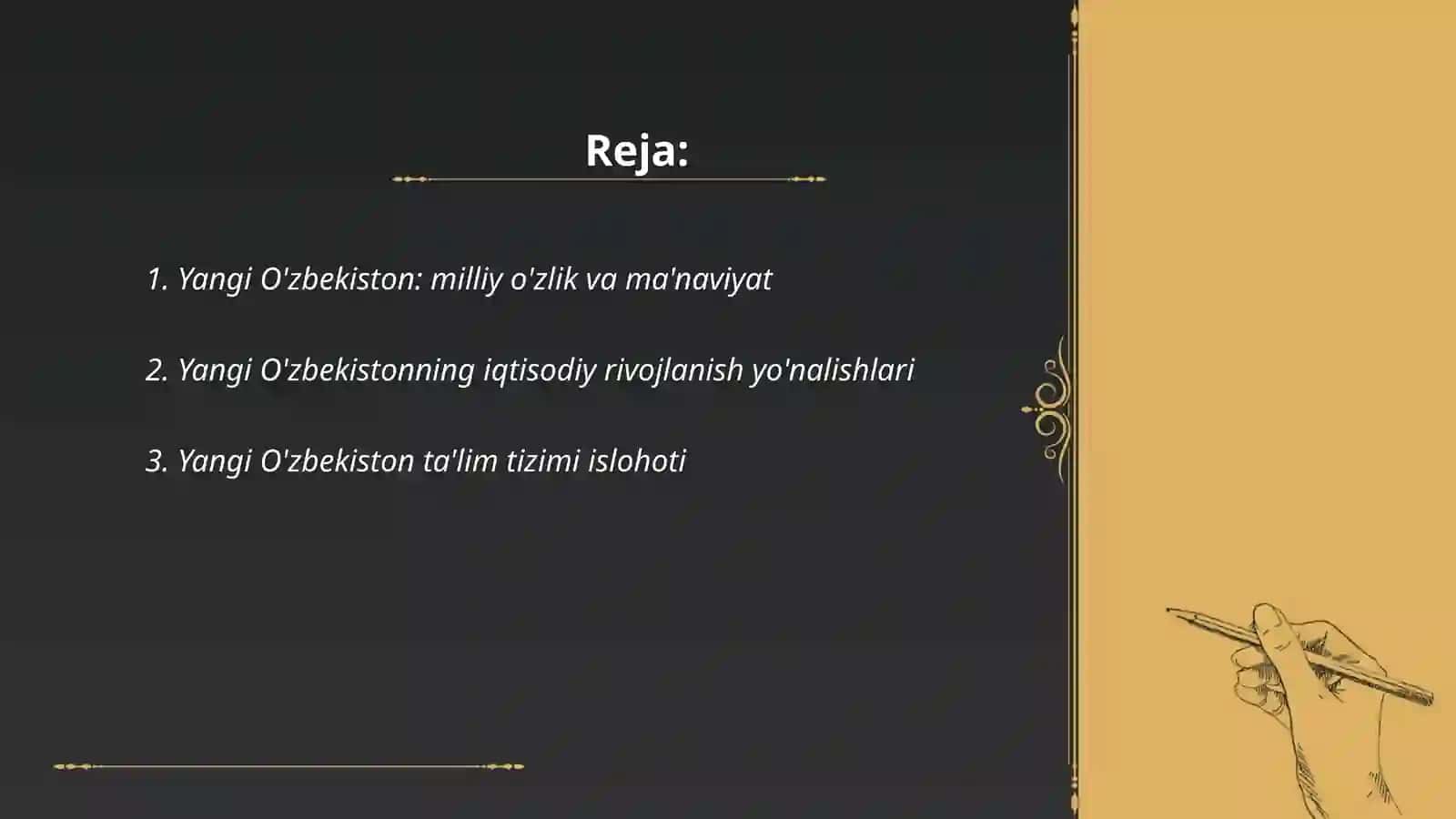 Yangi O'zbekiston g'oyasi va taraqqiyot strategiyasi 2