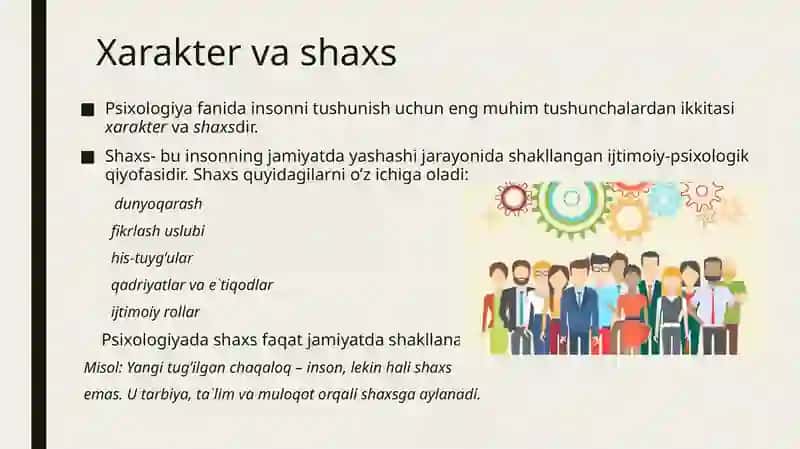 Xarakter va shaxs 2